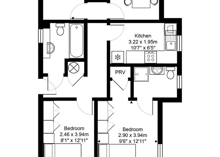 Apartment New Comfy 2bed-2bath-flat-parking-by Fabaccommodation *